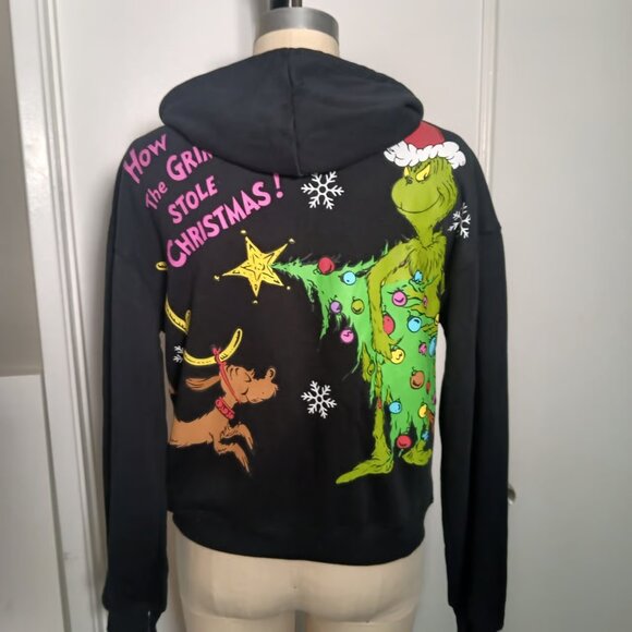 The Grinch Zip Up Hoodie Black Size Large - Picture 4 of 4
